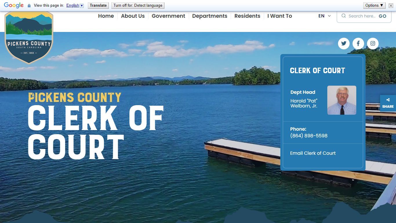 Clerk of Court - Pickens County, South Carolina